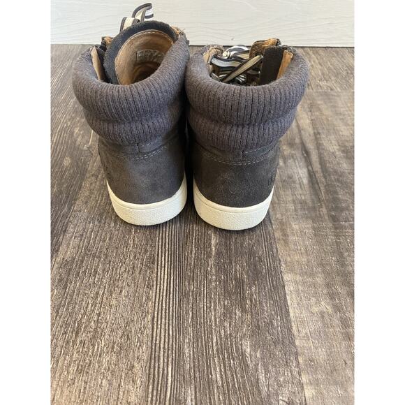 Ugg Shoes Womens Size 7 Gray Olive Trainer Casual Suede High Top Basic Sneakers - Picture 10 of 13